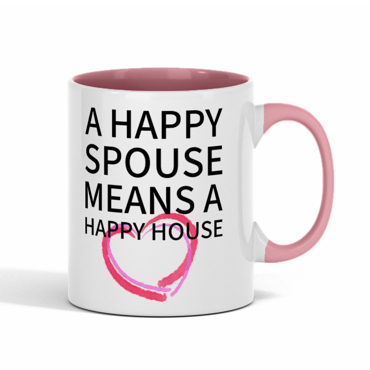 'Happy Spouse' Cute 11oz Fun 2-Tone Color Gift Mug