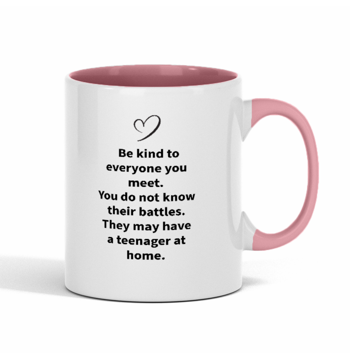 ’Be Kind To’ 11oz 2-Tone Fun Gift Mug - Pink / 11 OZ
