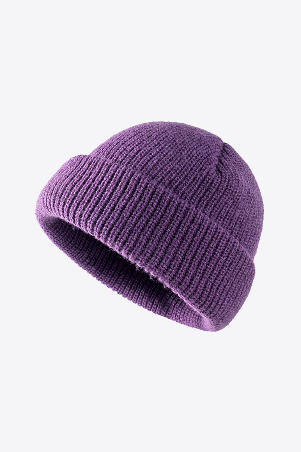 Calling For Winter Rib-Knit Beanie - Purple / One Size - hats