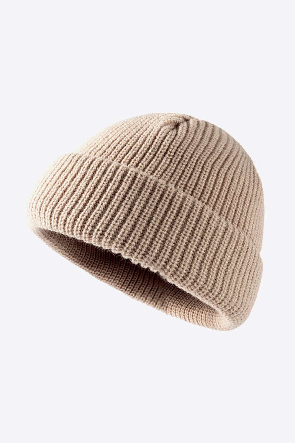 Calling For Winter Rib-Knit Beanie - Tan / One Size - hats