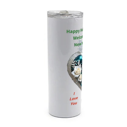 Happy Holidays Baby, White 20oz Travel Mug