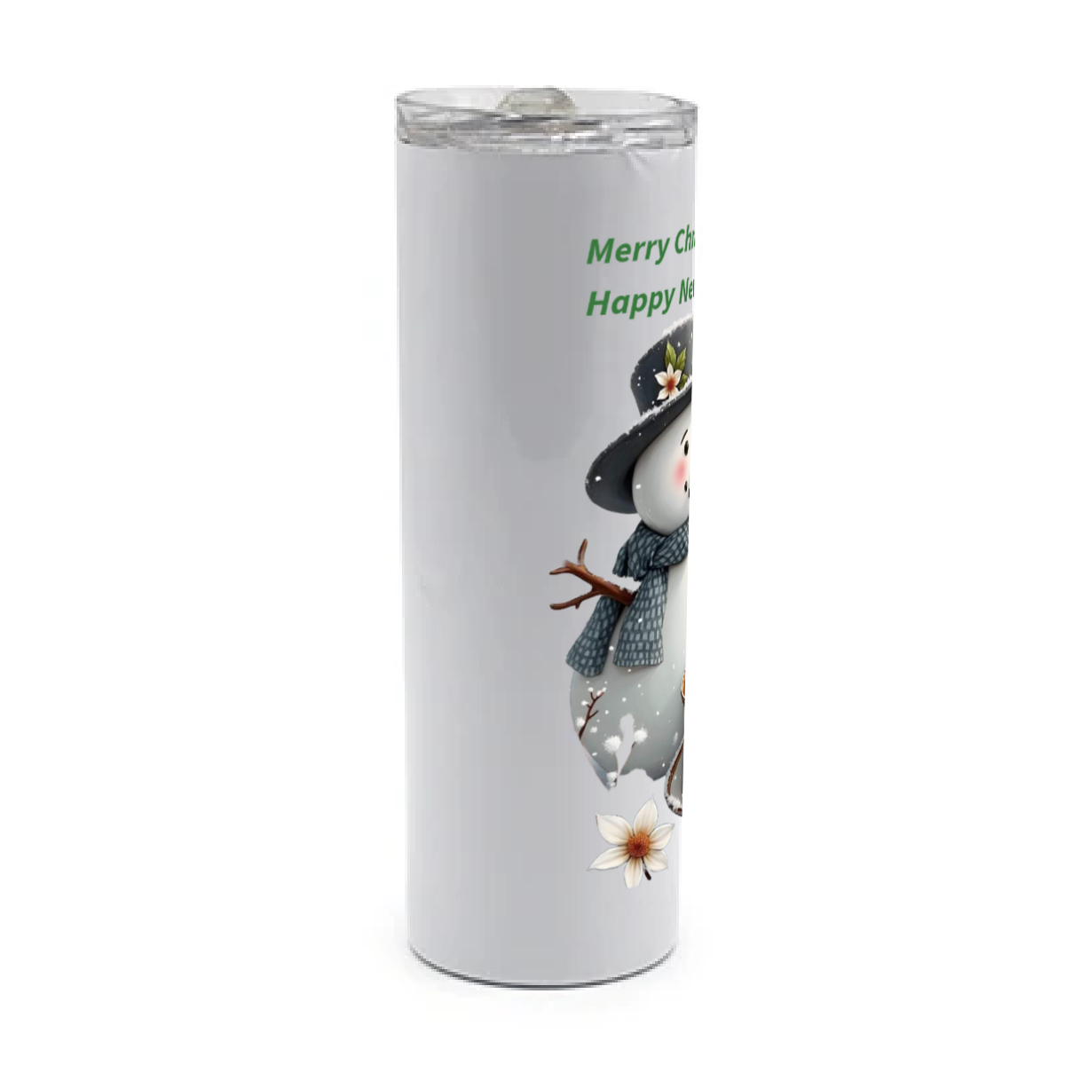 Merry Christmas, White 20oz Travel Mug