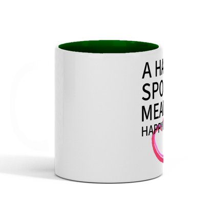 'Happy Spouse' Cute 11oz Fun 2-Tone Color Gift Mug