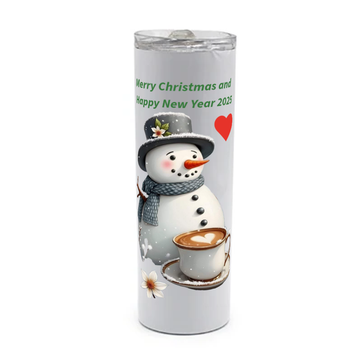 Merry Christmas, White 20oz Travel Mug