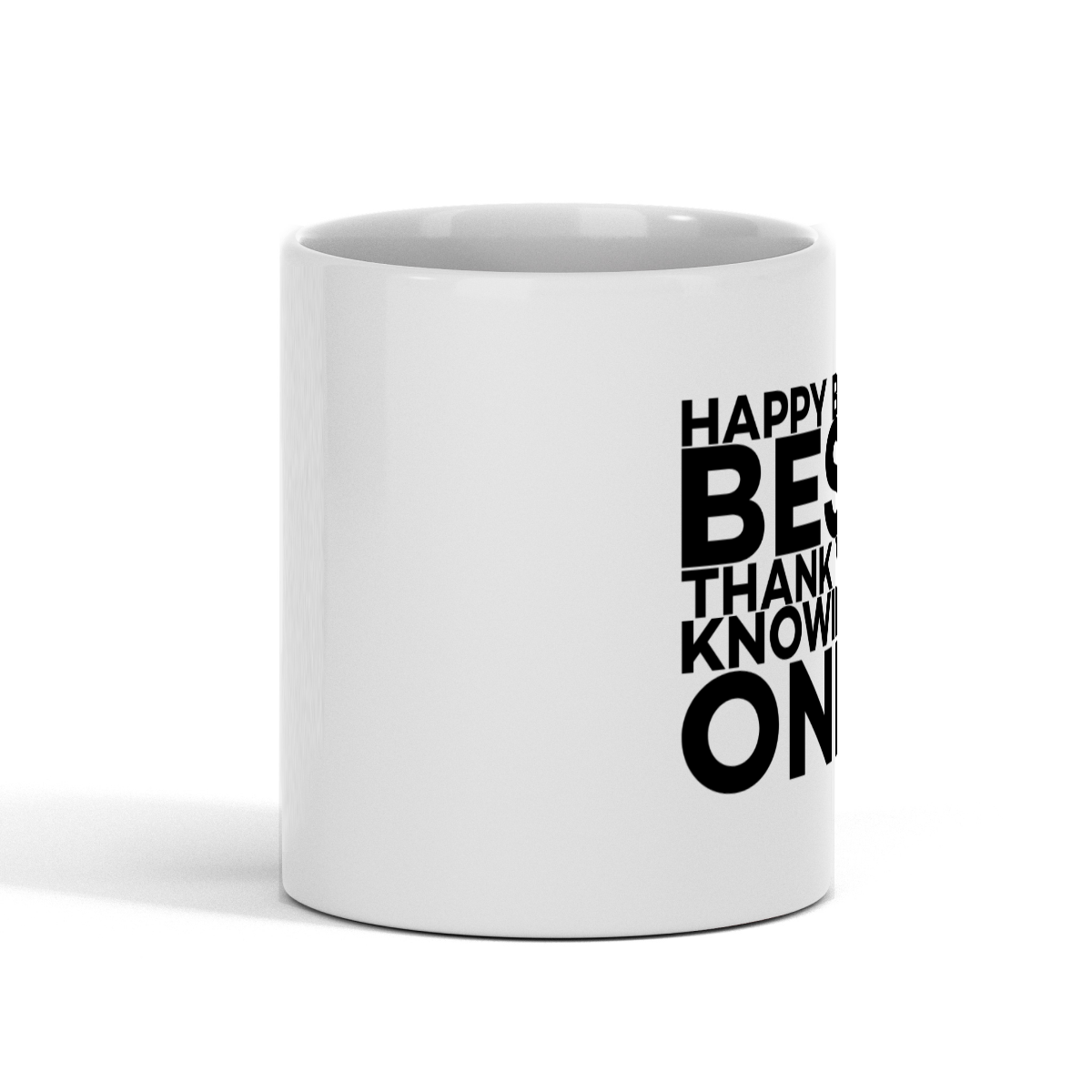 Cute Happy Birthday Bestie, White 11oz Mug