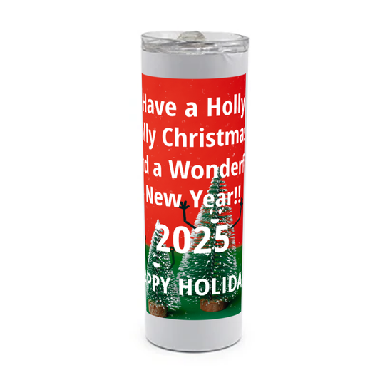 C-O-T-M a 2pak of Holly Jolly Xmas, White 20oz Travel Mugs