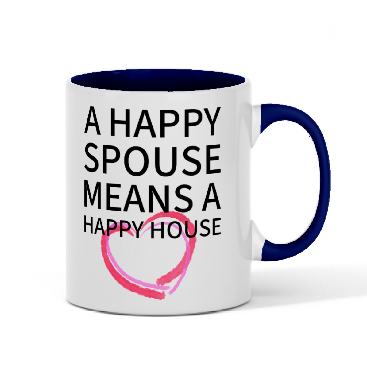'Happy Spouse' Cute 11oz Fun 2-Tone Color Gift Mug