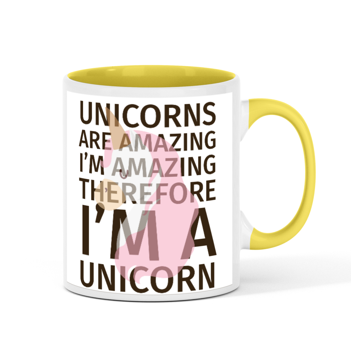 Funny Unicorn, Two-Tone 11oz Mug