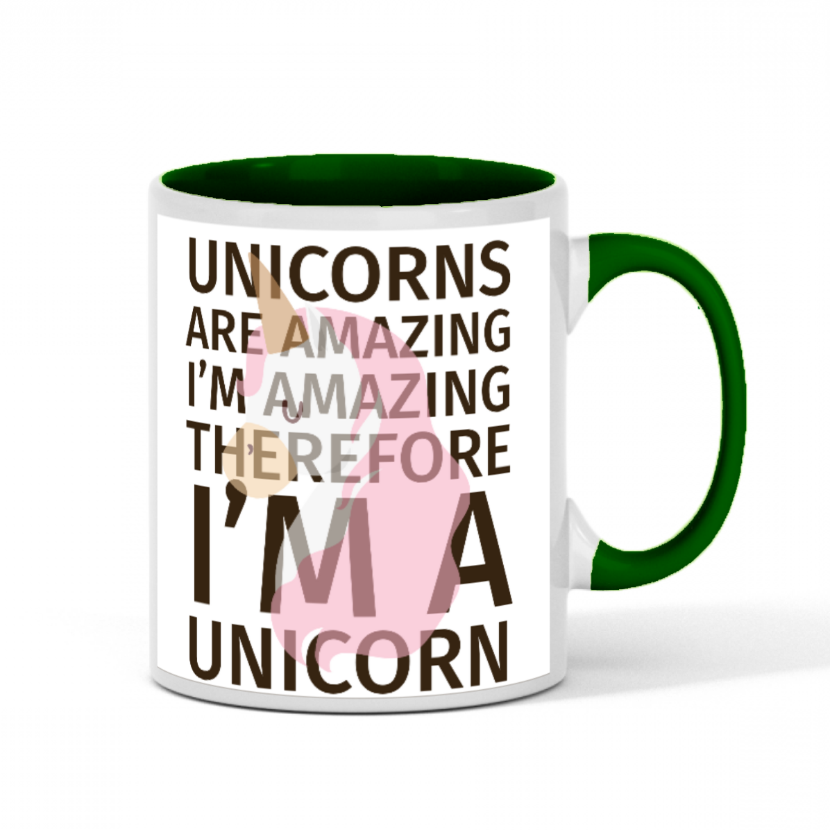 Funny Unicorn, Two-Tone 11oz Mug