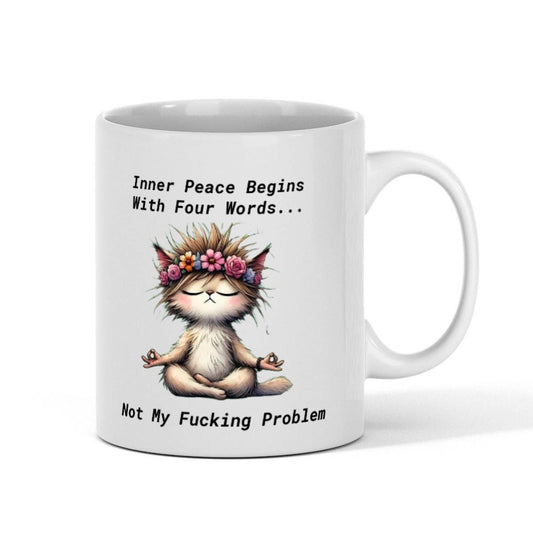 'Inner Peace' Funny 11oz White Gift Mug