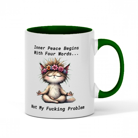 Funny Inner Peace, Two-Tone 11oz Mug