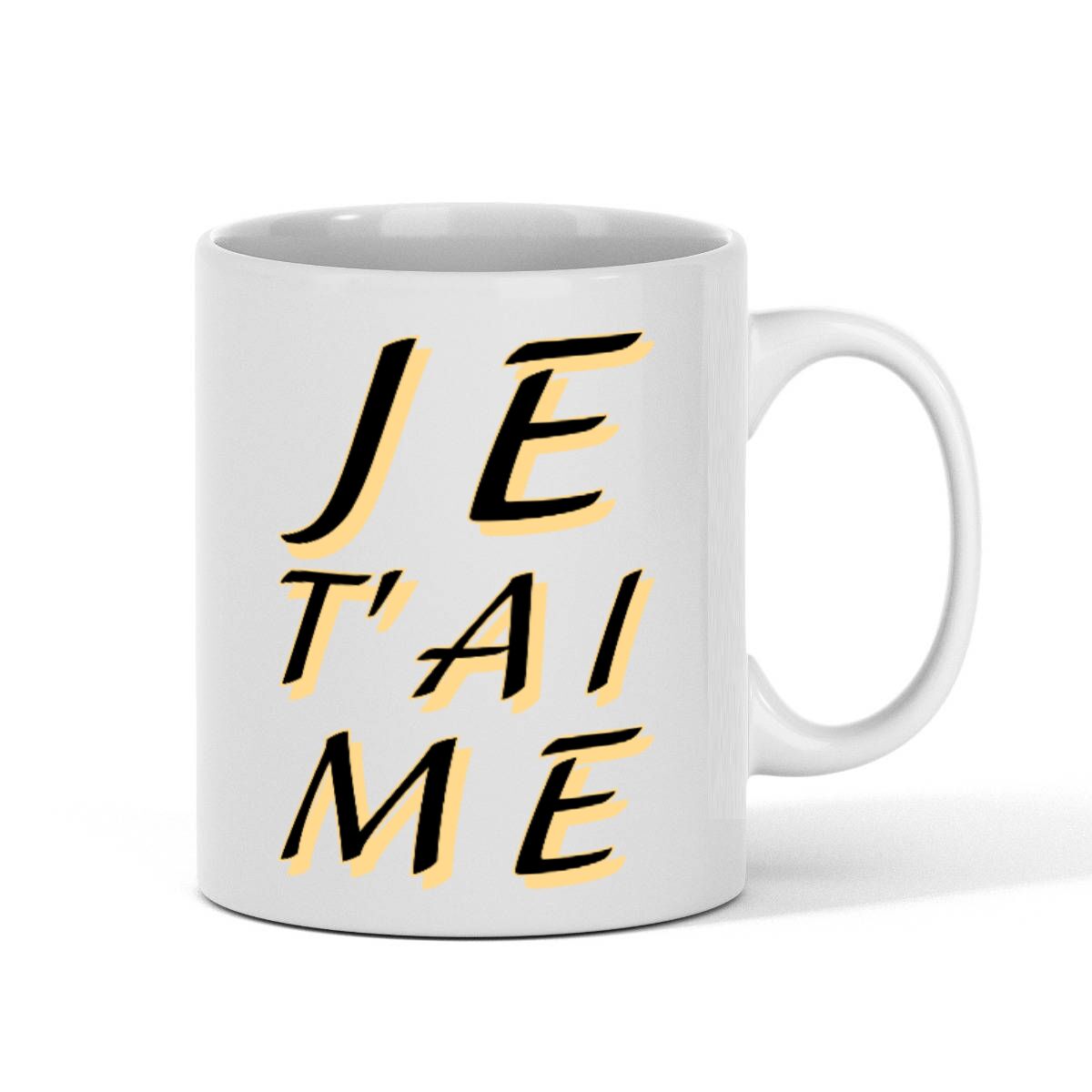 Cute "Je T'aime" 11oz White Fun Gift Mug