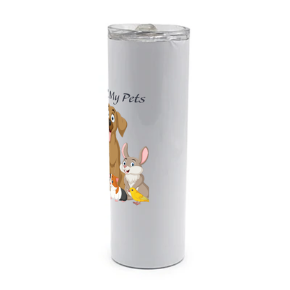 Fun "Love ALL My Pets" 20oz SS Travel Mug
