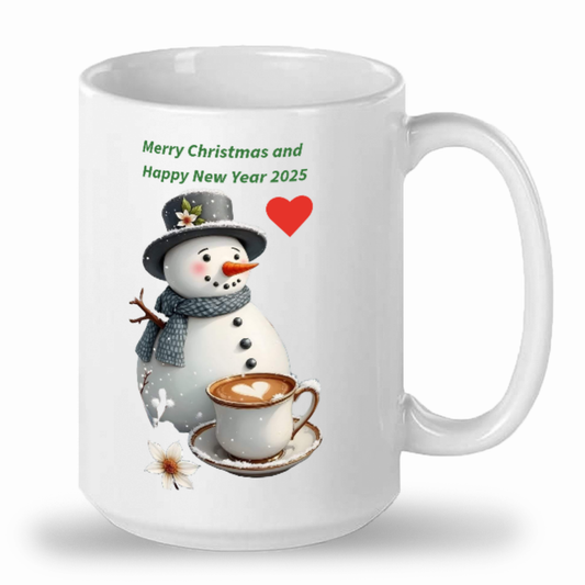 Fun "Merry Christmas" 15oz White Mug