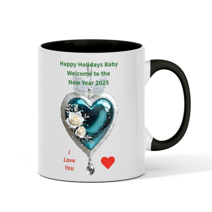 Happy Holidays Baby, Two-Tone 11oz Mug