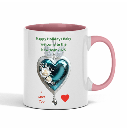 Happy Holidays Baby, Two-Tone 11oz Mug