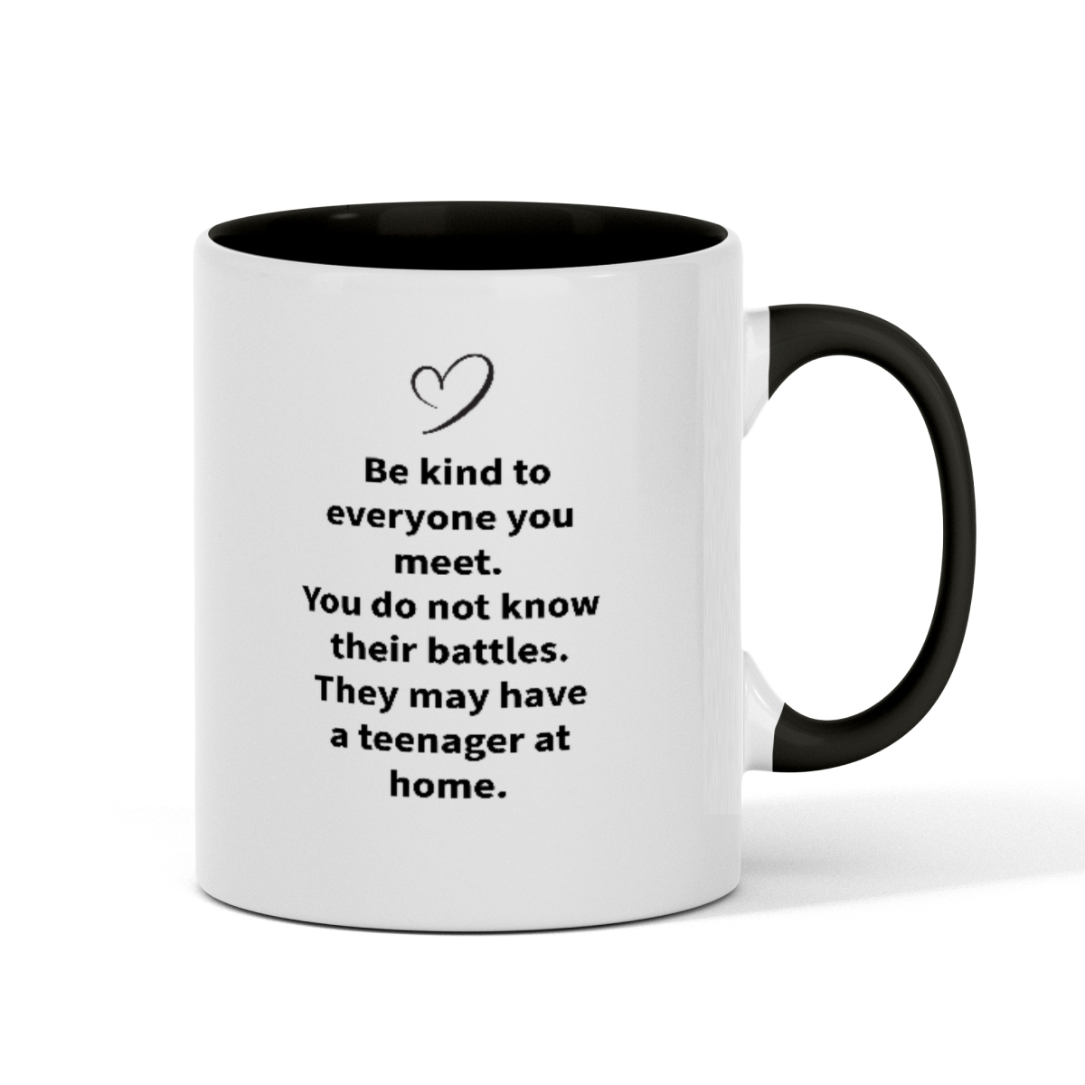’Be Kind To’ 11oz 2-Tone Fun Gift Mug - Black / 11 OZ