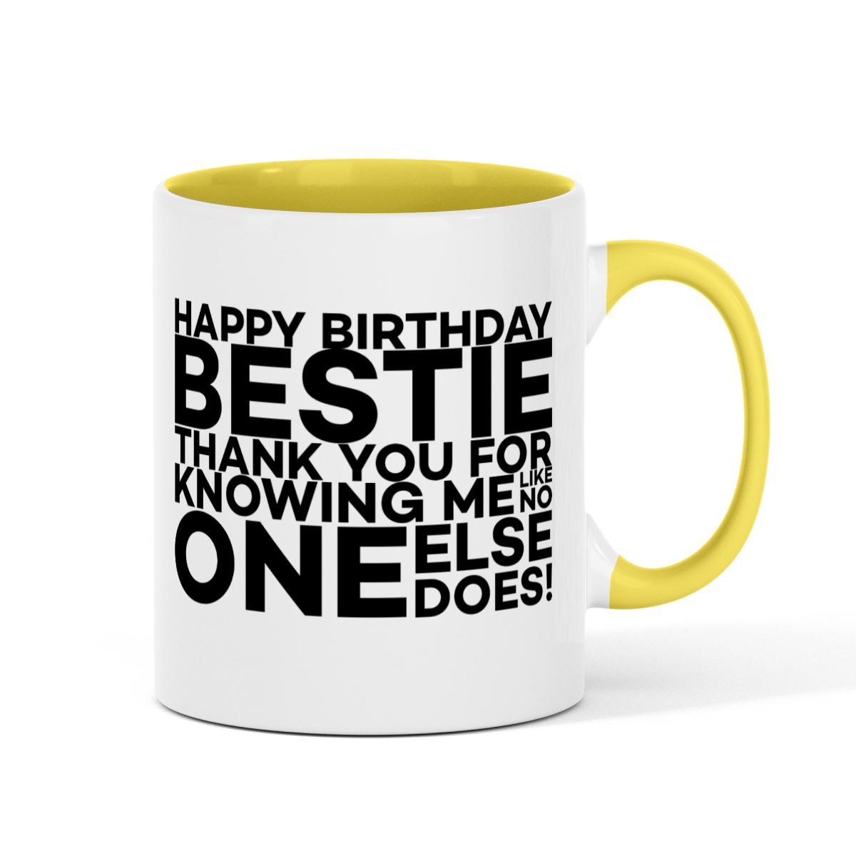 Cute Happy Birthday Bestie, Two-Tone 11oz Mug