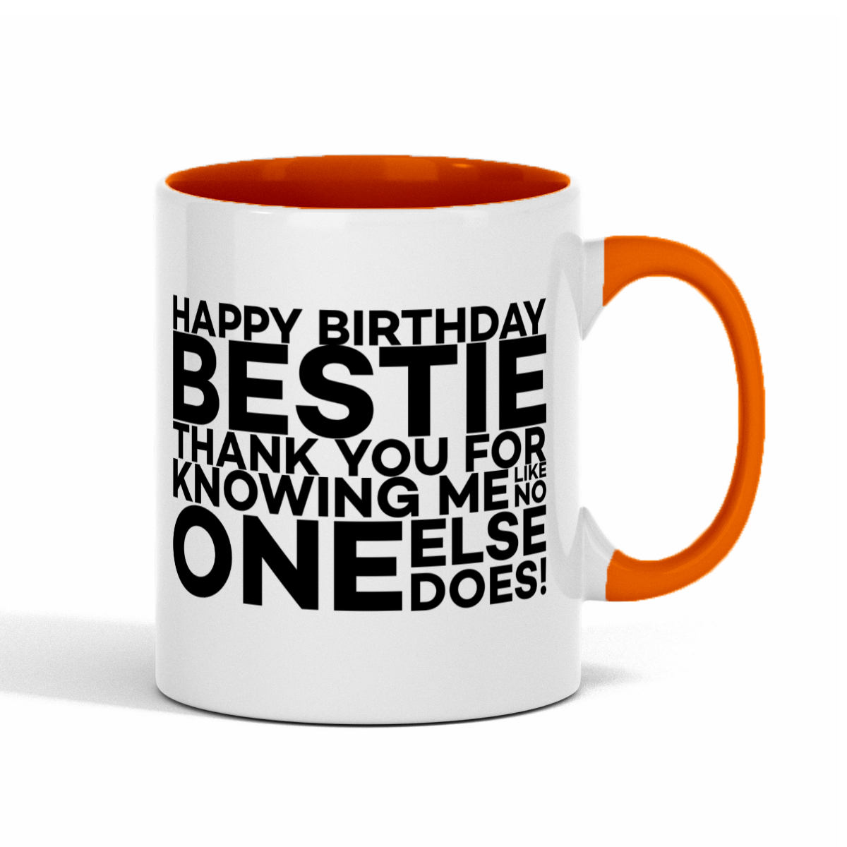 Cute Happy Birthday Bestie, Two-Tone 11oz Mug