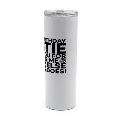 Cute Happy Birthday Bestie, White 20oz SS Travel Mug