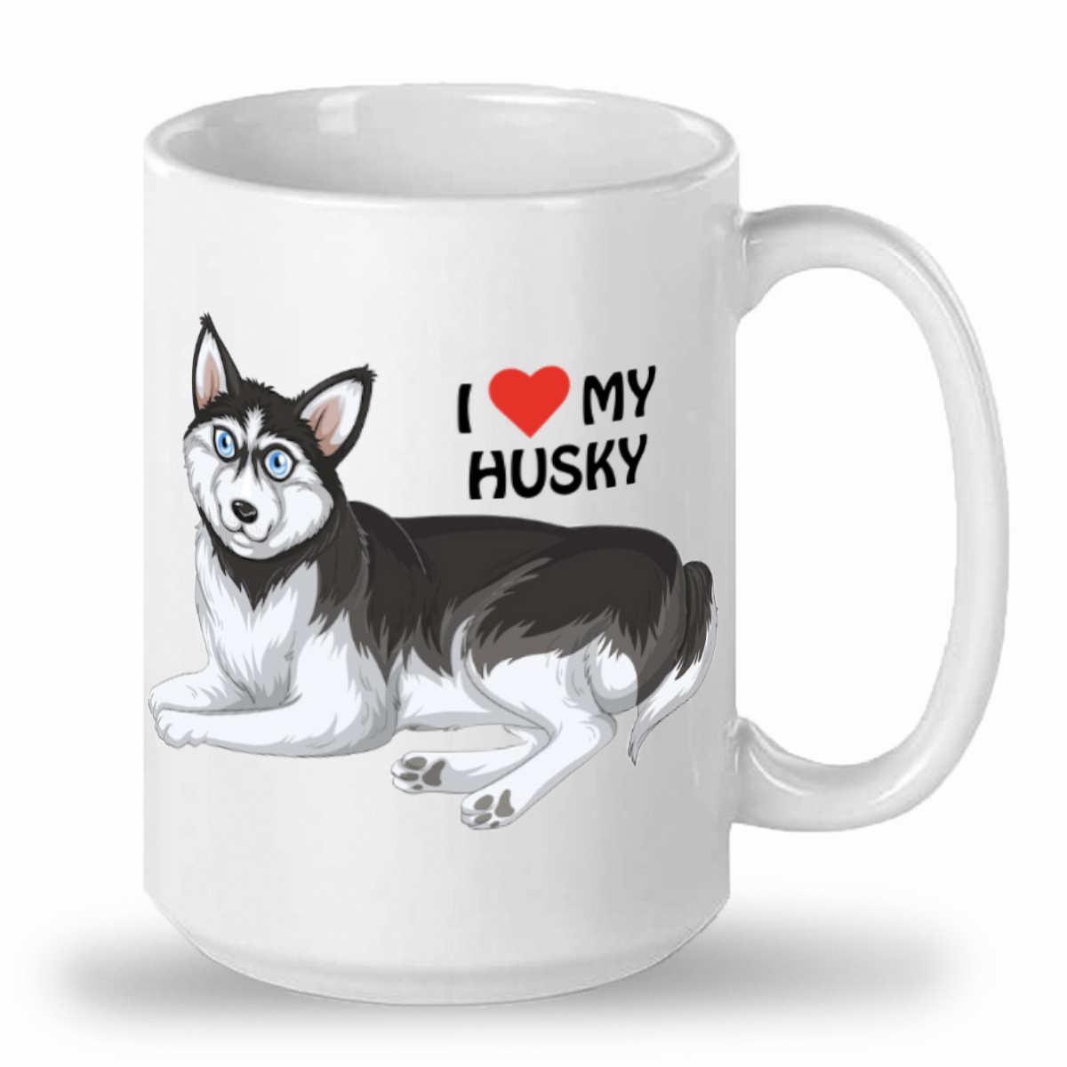 Cute "Love My Husky" 15oz White Fun Gift Mug