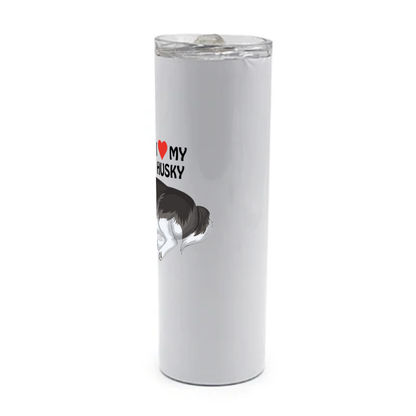 Awww "Love My Husky" 20oz Fun Gift Travel Mug