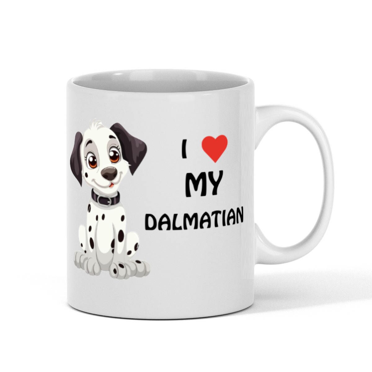 Fun "Love My Dalmatian" 11oz White Mug