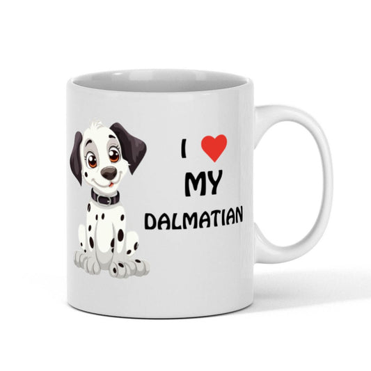 Fun "Love My Dalmatian" 11oz White Mug