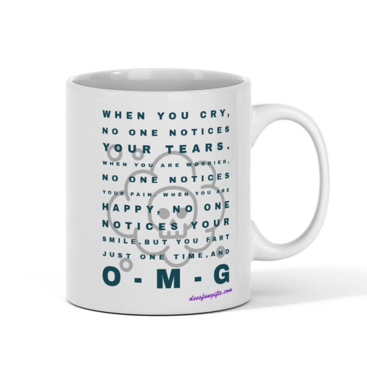 Fun "OMG" 11oz White Mug