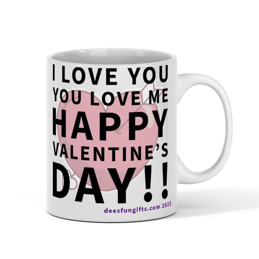 Fun "Happy Valentine's" 11oz White Mug